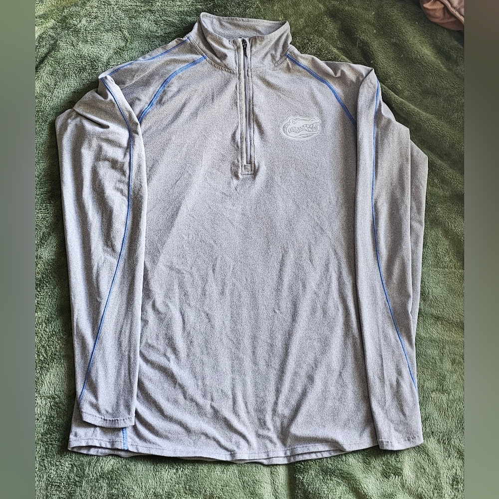 Florida Gators Gray Quarter-Zip Pullover with Blue Accents